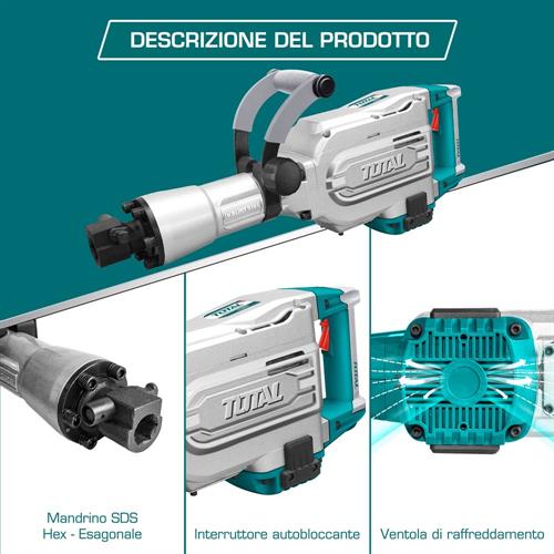 Martello Demolitore 1700W 50J - SDS Hex