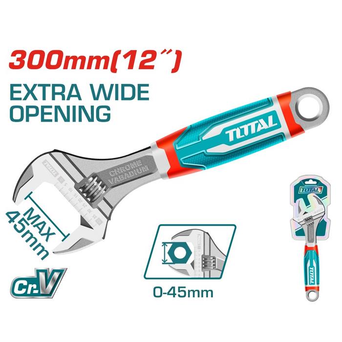 Chiave Regolabile 0-45mm Cr-V - Industrial